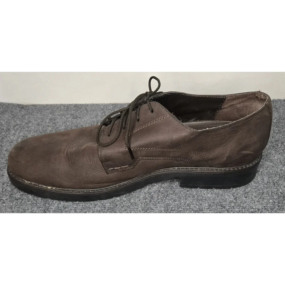 Nunn Bush Dress Shoes Mens 14 M Cam Moc Toe‎ Oxford Brown Leather Lace Up 301173